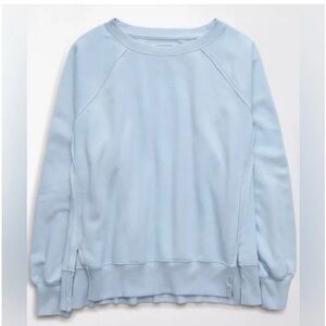 AE LIGHT BLUE THIS FEELS SERIOUSLY LIVED IN SWEATSHIRT